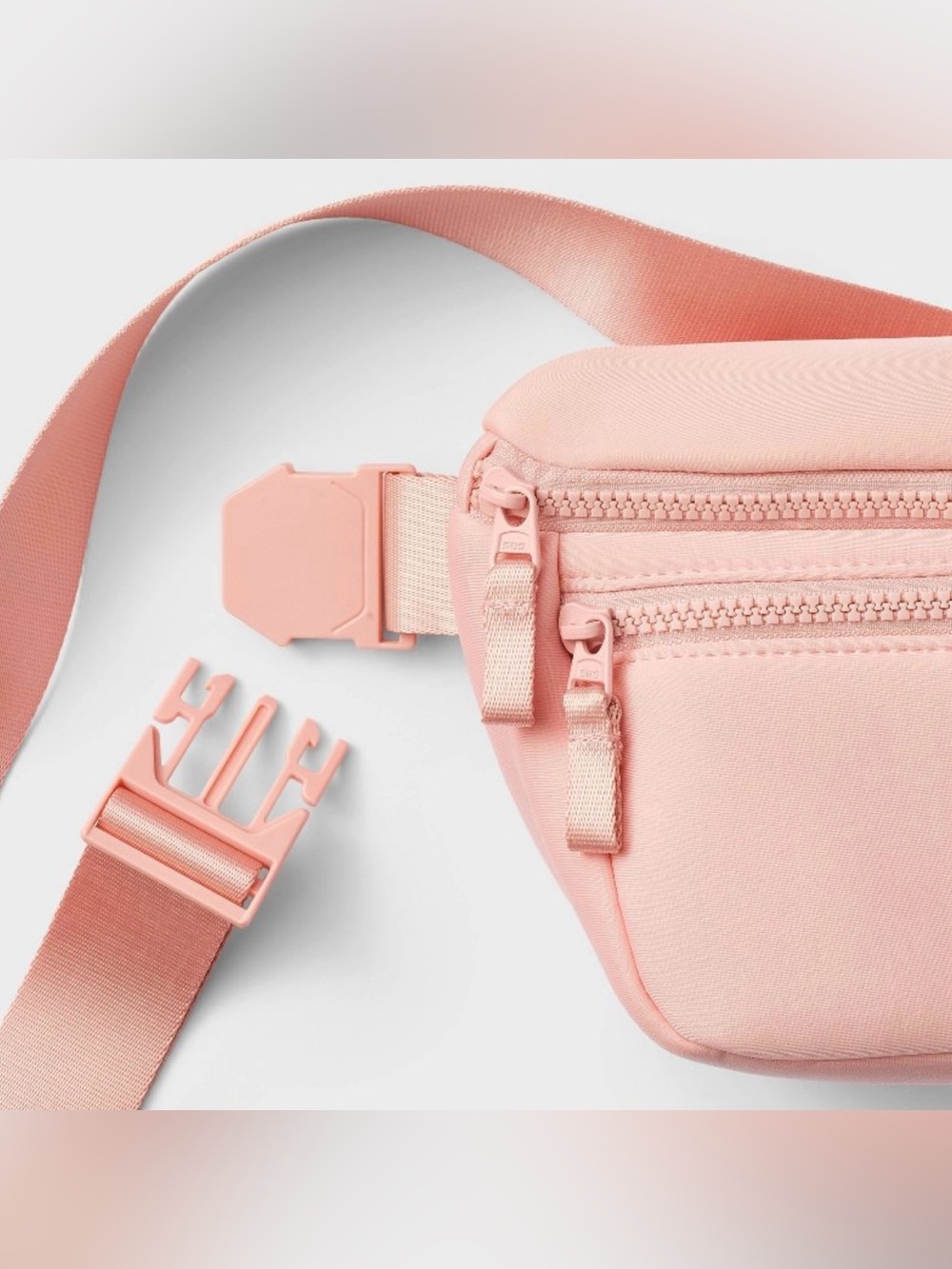 NWT All In Motion Premium Belt Bag Blush Pink Water-Resistant Knit Fanny Pack - Picture 6 of 15